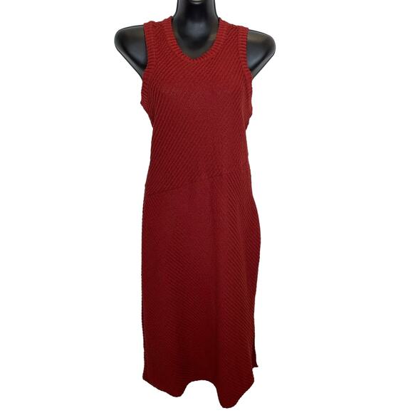 Kaileigh Dresses & Skirts - Kaileigh Knit Fitted Ribbed Sleeveless Dress - Large